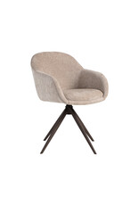 Damn LABEL51 Eetkamerstoel Fiby - Clay - Elite - Brons Metalen Frame