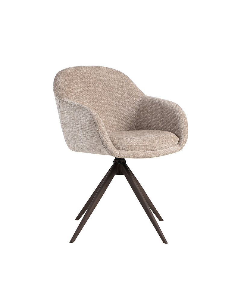 Damn LABEL51 Eetkamerstoel Fiby - Clay - Elite - Brons Metalen Frame