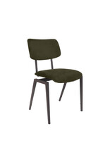 Damn LABEL51 Eetkamerstoel Stapelbaar - Hunter - Fluweel - Zwart Metalen Frame