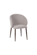 Damn LABEL51 Eetkamerstoel Yuki - Naturel - Royal Boucle - Walnoot Houten Frame