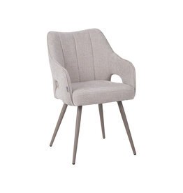 Damn LABEL51 Eetkamerstoel Stan - Naturel - Elite - Taupe Metalen Frame