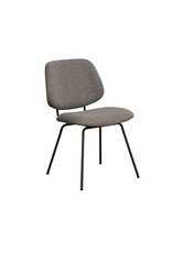 Damn LABEL51 Eetkamerstoel Ravenna - Mushroom - Royal Boucle - Brons Metalen Frame