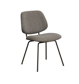 Damn LABEL51 Eetkamerstoel Ravenna - Mushroom - Royal Boucle - Brons Metalen Frame