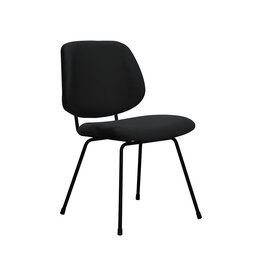 Damn LABEL51 Eetkamerstoel Bello - Zwart - Fluweel - Zwart Metalen Frame