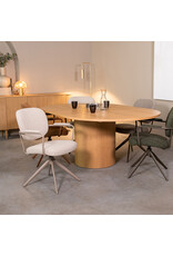 Damn LABEL51 Eetkamertafel Oliva - Naturel - Eiken - 150-200 cm - Uitschuifbaar