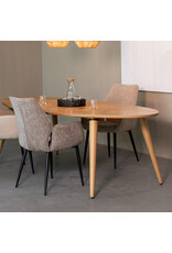Damn LABEL51 Eetkamertafel Ines - Naturel - Eiken - 210 cm - Ovaal