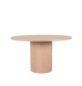 Damn LABEL51 Eetkamertafel Oliva - Naturel - Eiken - 130 cm - Rond