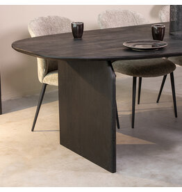 Damn LABEL51 Eetkamertafel Cooper - Zwart - Mangohout - 250 cm