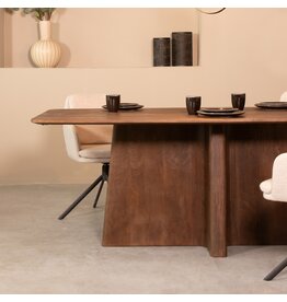 Damn LABEL51 Eetkamertafel Scott - Espresso - Mangohout - 200 cm