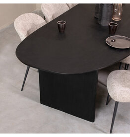 Damn LABEL51 Eetkamertafel Cooper - Zwart - Mangohout - 210 cm