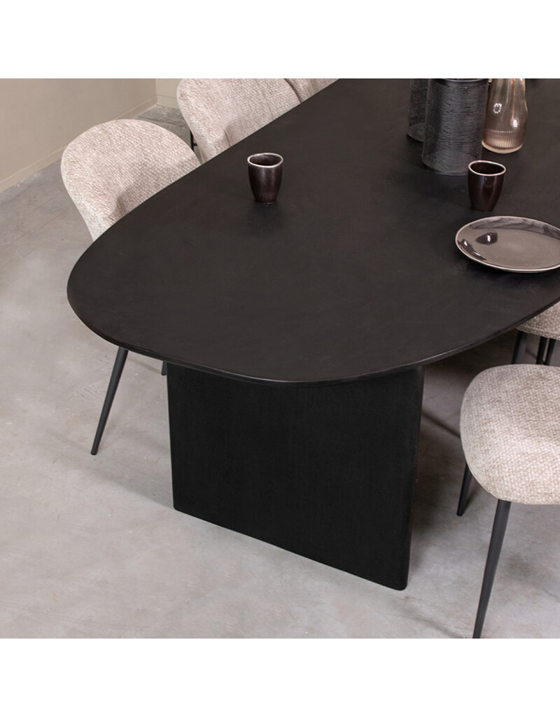 Damn LABEL51 Eetkamertafel Cooper - Zwart - Mangohout - 210 cm