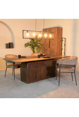 Damn LABEL51 Eetkamertafel Owen - Espresso - Mangohout - 200 cm