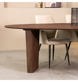 Damn LABEL51 Eetkamertafel Wow - Espresso - Mangohout - 300 cm