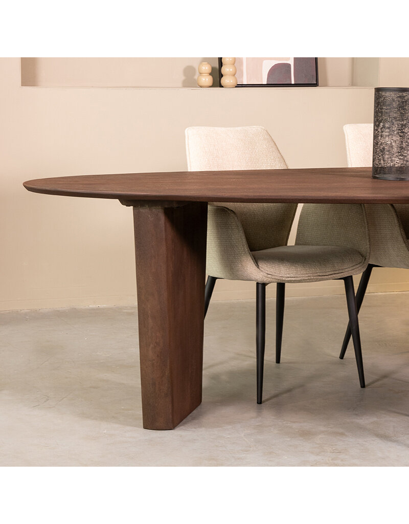 Damn LABEL51 Eetkamertafel Wow - Espresso - Mangohout - 300 cm