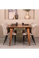 Damn LABEL51 Eetkamertafel Fly - Nature Smooth - Mangohout - 160 cm