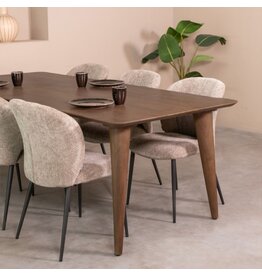 Damn LABEL51 Eetkamertafel Fly - Espresso - Mangohout - 220 cm