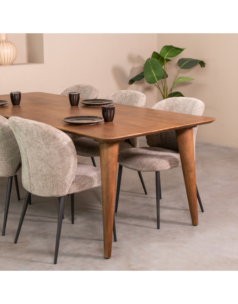 Damn LABEL51 Eetkamertafel Fly - Nature Smooth - Mangohout - 250 cm