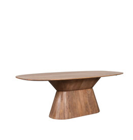 Damn LABEL51 Eetkamertafel Jagger - Nature Smooth - Mangohout - 240 cm - Ovaal