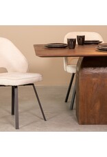 Damn LABEL51 Eetkamertafel Ingo - Espresso - Mangohout - 130 cm - Rond