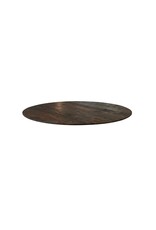 Damn LABEL51 Eetkamertafel Tafelblad Rond - Espresso - Mangohout - 120 cm - Rond Sloppy