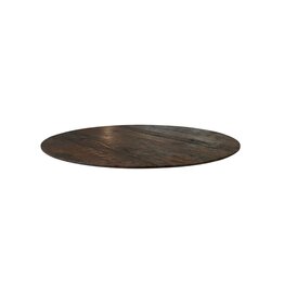 Damn LABEL51 Eetkamertafel Tafelblad Rond - Espresso - Mangohout - 120 cm - Rond Sloppy