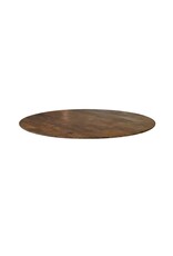 Damn LABEL51 Eetkamertafel Tafelblad Rond - Nature Smooth - Mangohout - 130 cm - Rond Sloppy