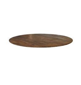 Damn LABEL51 Eetkamertafel Tafelblad Rond - Nature Smooth - Mangohout - 130 cm - Rond Sloppy