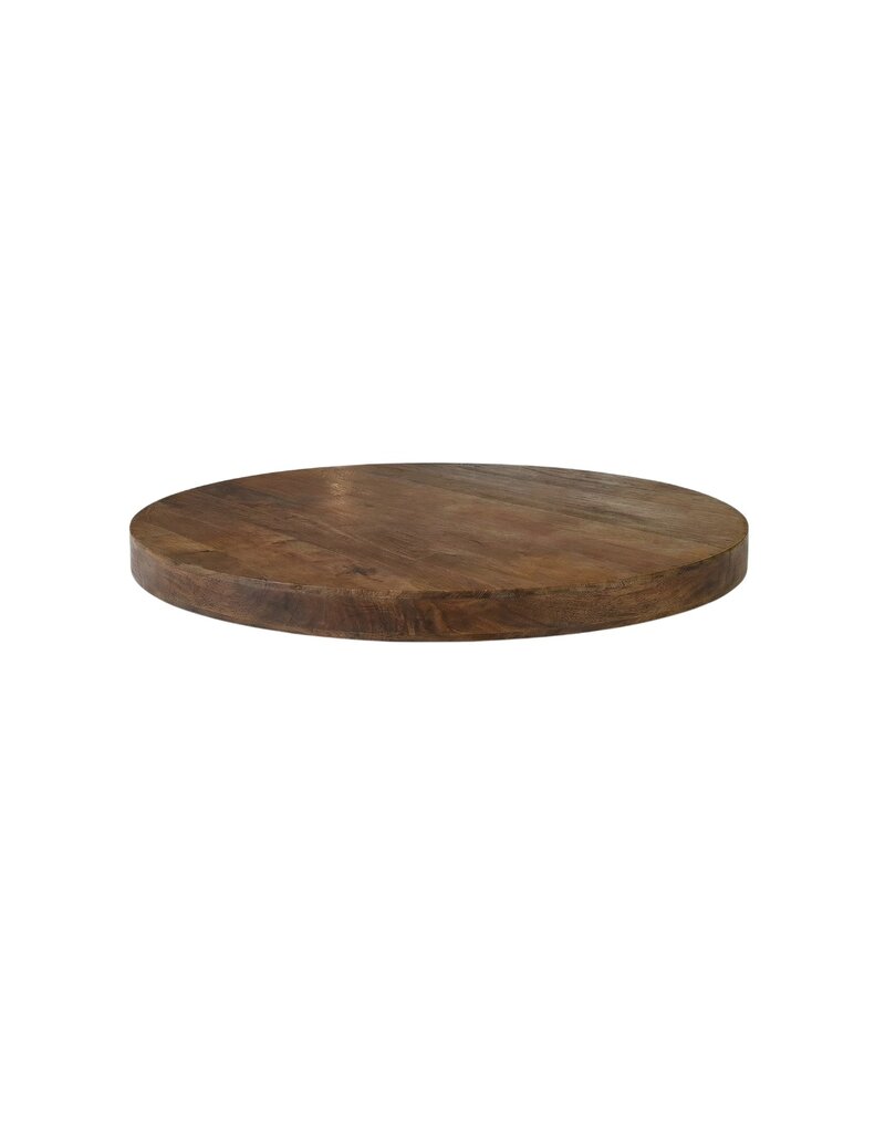 Damn LABEL51 Eetkamertafel Tafelblad Rond - Nature Smooth - Mangohout - 120 cm - Rond Straight