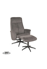 Damn LABEL51 Fauteuil Bergen - Antraciet - Cosmo - Incl. Hocker
