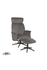 Damn LABEL51 Fauteuil Verdal - Antraciet - Cosmo - Incl. Hocker