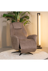 Damn LABEL51 Fauteuil Stockholm - Taupe - Micro Suede - 1-Motorig