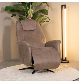 Damn LABEL51 Fauteuil Stockholm - Taupe - Micro Suede - 1-Motorig