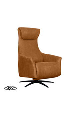 Damn LABEL51 Fauteuil Lund - Cognac - Micro Suede - 2-Motorig - Met Massagefunctie