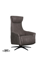 Damn LABEL51 Fauteuil Lund - Antraciet - Micro Suede - 2-Motorig - Met Massagefunctie