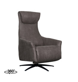 Damn LABEL51 Fauteuil Lund - Antraciet - Micro Suede - 2-Motorig - Met Massagefunctie