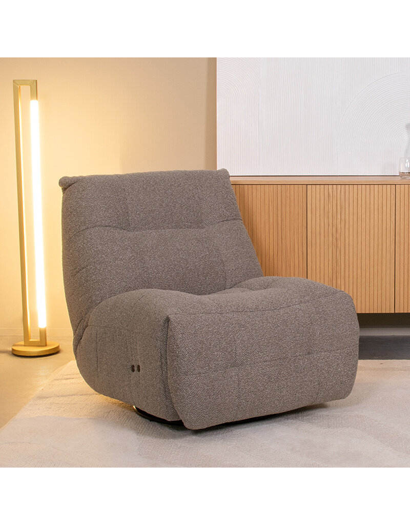 Damn LABEL51 Fauteuil Relax and Recharge - Mushroom - Royal Boucle - Met Accu