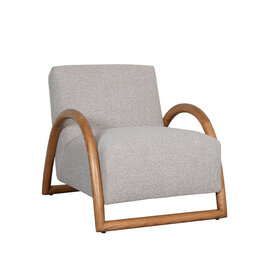Damn LABEL51 Fauteuil Viggo - Naturel - Royal Boucle - Naturel Houten Frame