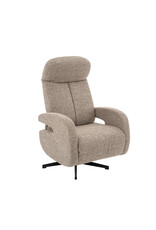 Damn LABEL51 Fauteuil Esbjerg - Mushroom - Royal Boucle - Manueel Verstelbaar