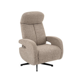 Damn LABEL51 Fauteuil Esbjerg - Mushroom - Royal Boucle - Manueel Verstelbaar