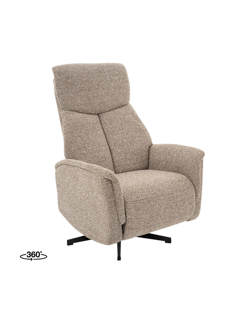 Damn LABEL51 Fauteuil Helsinki - Mushroom - Royal Boucle - Manueel Verstelbaar