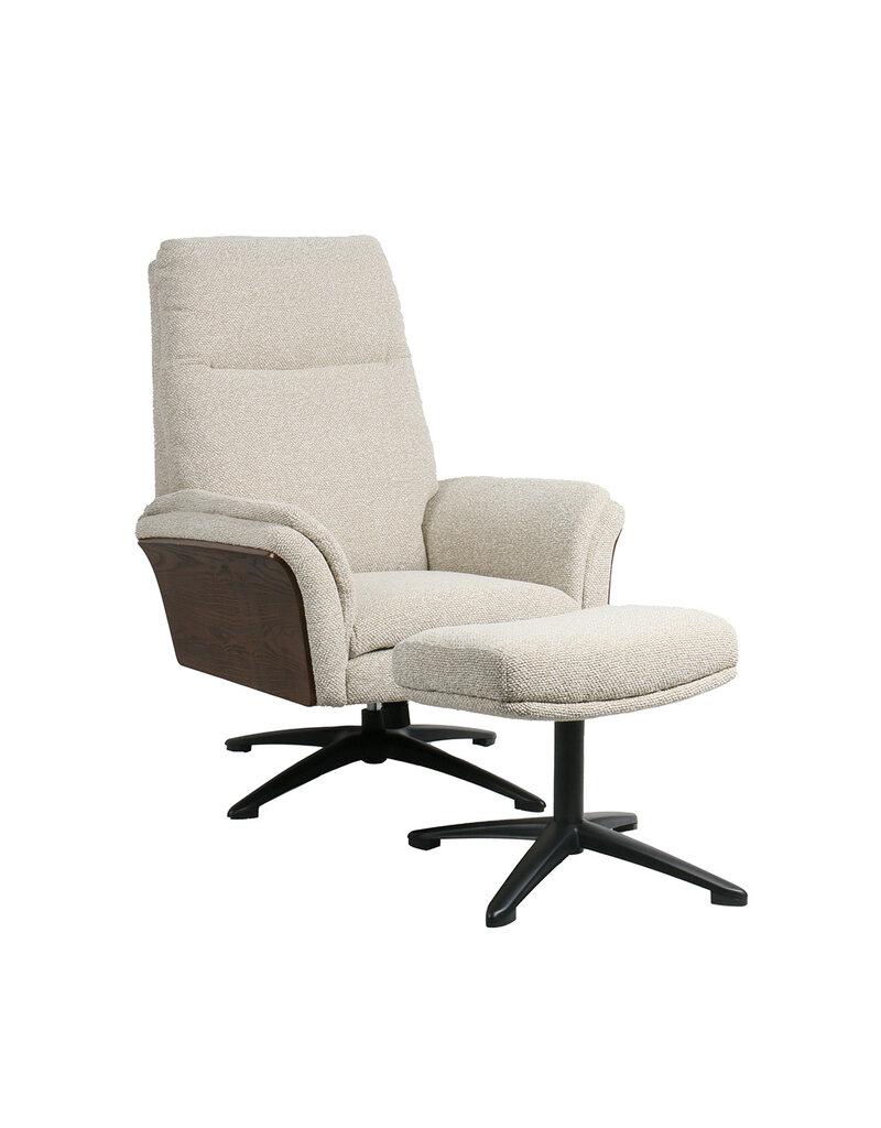 Damn LABEL51 Fauteuil Zenza - Naturel - Royal Boucle - Incl. Hocker