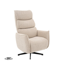 Damn LABEL51 Fauteuil Goteborg - Naturel - Royal Boucle - 2-Motorig
