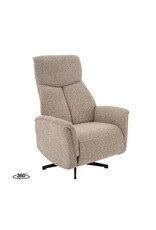 Damn LABEL51 Fauteuil Aarhus - Mushroom - Royal Boucle - 2-Motorig