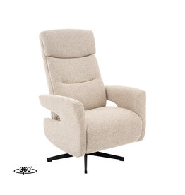 Damn LABEL51 Fauteuil Tampere - Naturel - Royal Boucle - 2-Motorig
