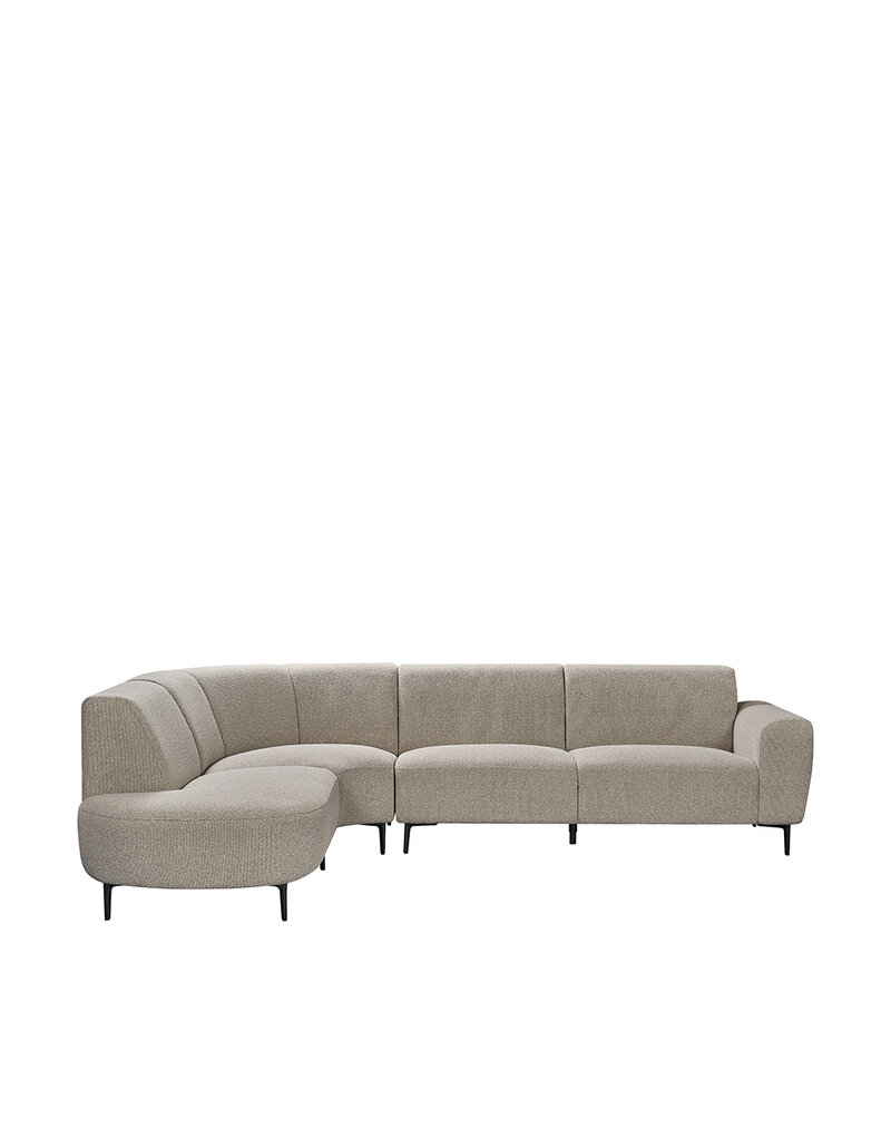 Damn LABEL51 Fauteuil Mauro - Mushroom - Royal Boucle - Links Voorstaand