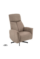 Damn LABEL51 Fauteuil Helsinki - Taupe - Micro Suede - Manueel Verstelbaar