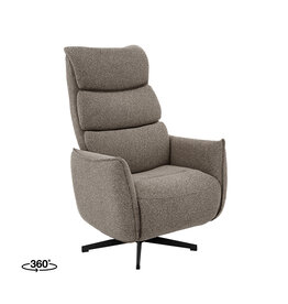 Damn LABEL51 Fauteuil Goteborg - Mushroom - Royal Boucle - 2-Motorig