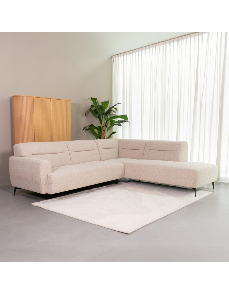 Damn LABEL51 Hoekbank Bolzano - Naturel - Royal Boucle - Rechts Voorstaand