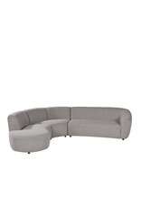 Damn LABEL51 Hoekbank Florence - Mushroom - Royal Boucle - Links Voorstaand