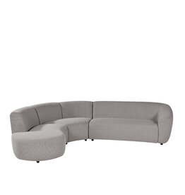 Damn LABEL51 Hoekbank Florence - Mushroom - Royal Boucle - Links Voorstaand